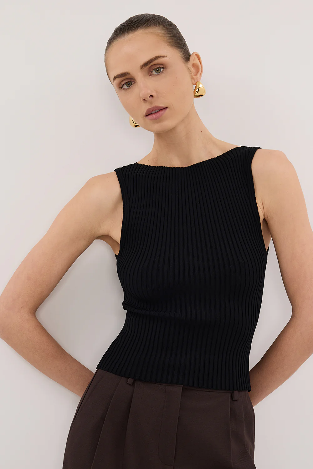 SIERRA BLACK KNIT TOP - Yukikoi