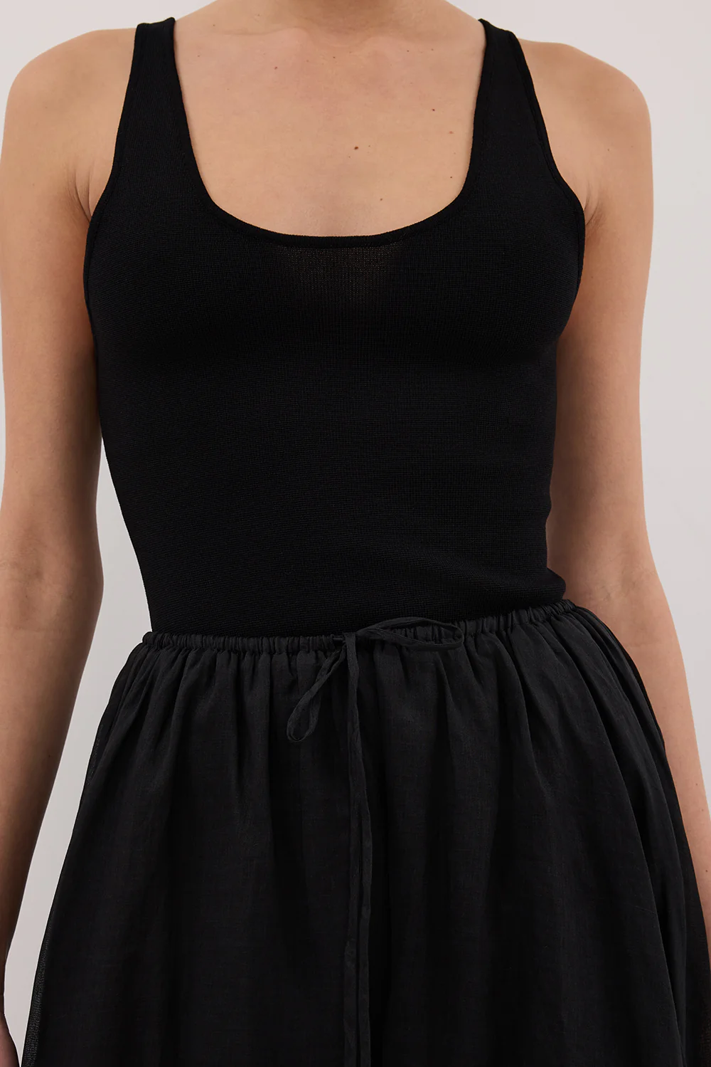 LAYNE BLACK RAMIE MAXI SKIRT - Yukikoi