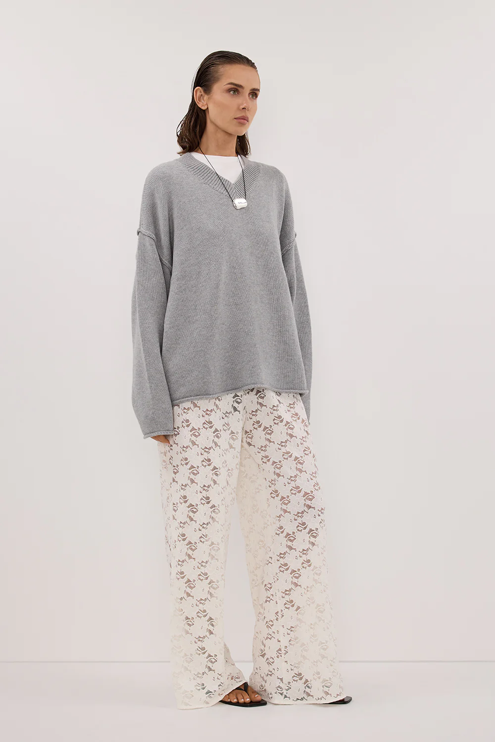 LOULA WHITE LACE PANT - Yukikoi