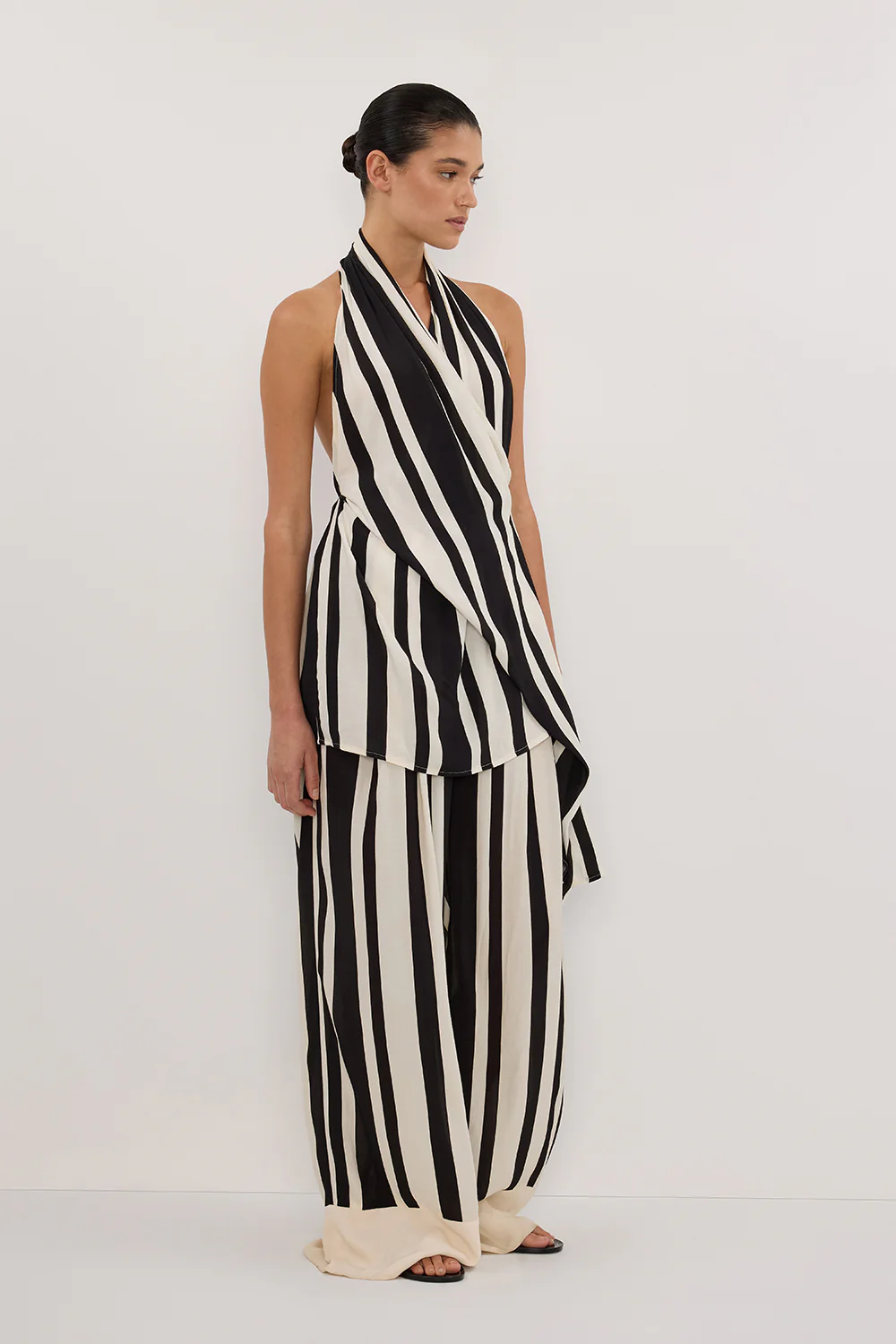 BEAU BLACK STRIPE PANT - Yukikoi