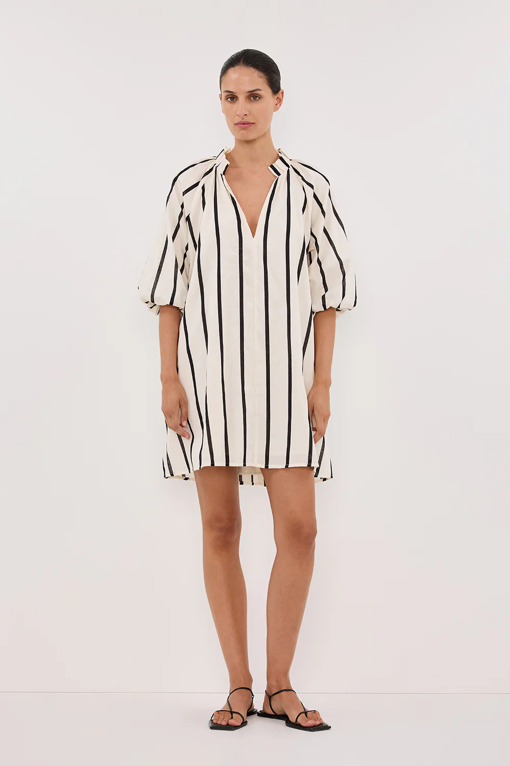 ELLIOT CREAM STRIPE SMOCK DRESS - Yukikoi
