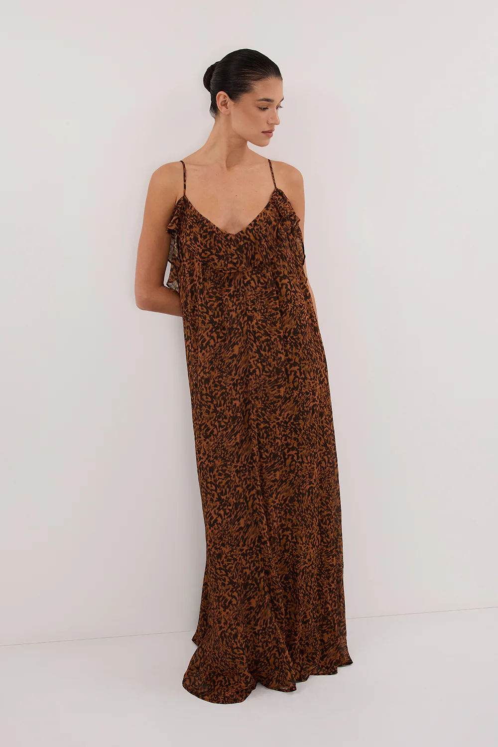 TERRA CAPRI RUST SLEEVELESS MAXI DRESS - Yukikoi