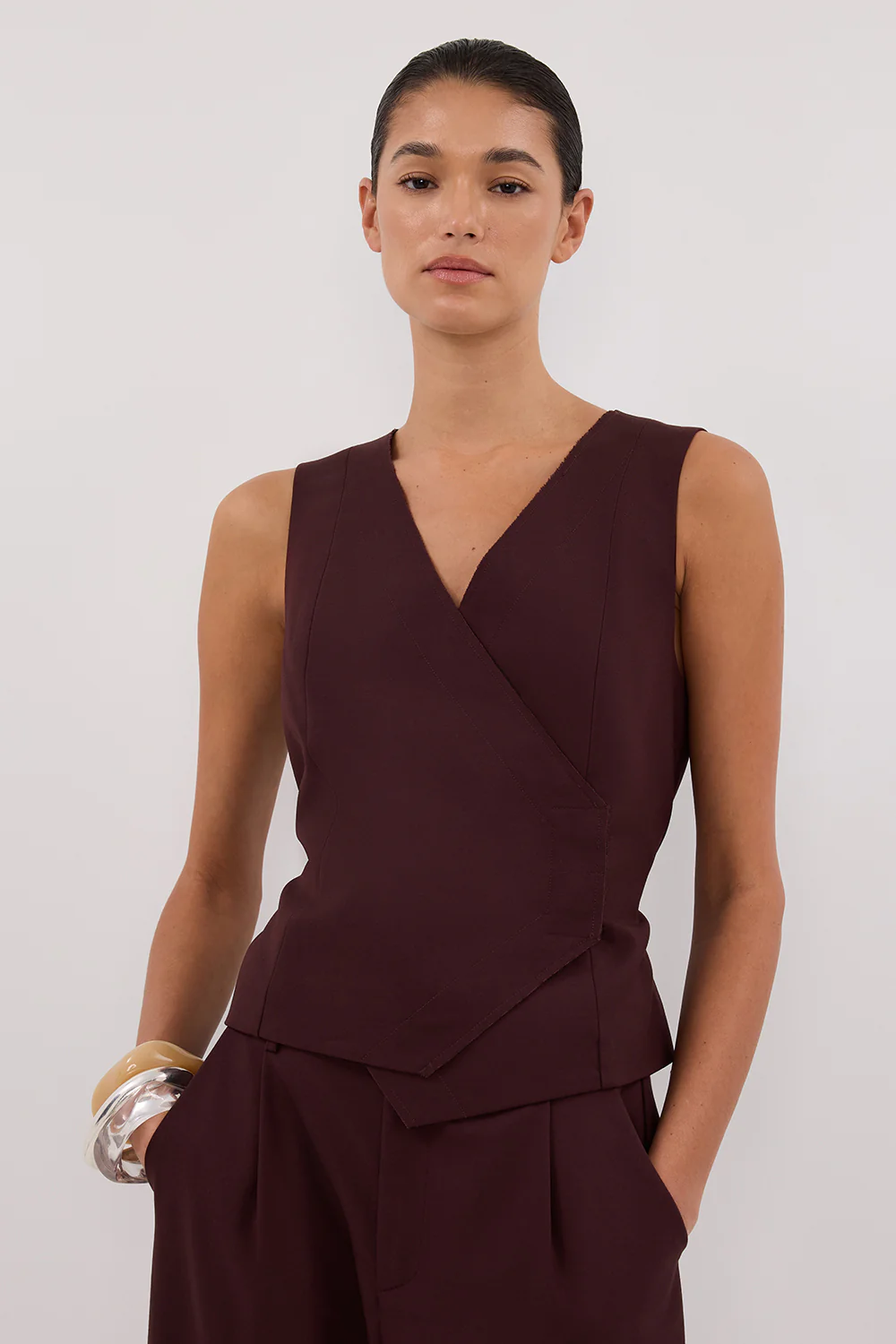CAMILLA WALNUT ASYM TOP - Yukikoi