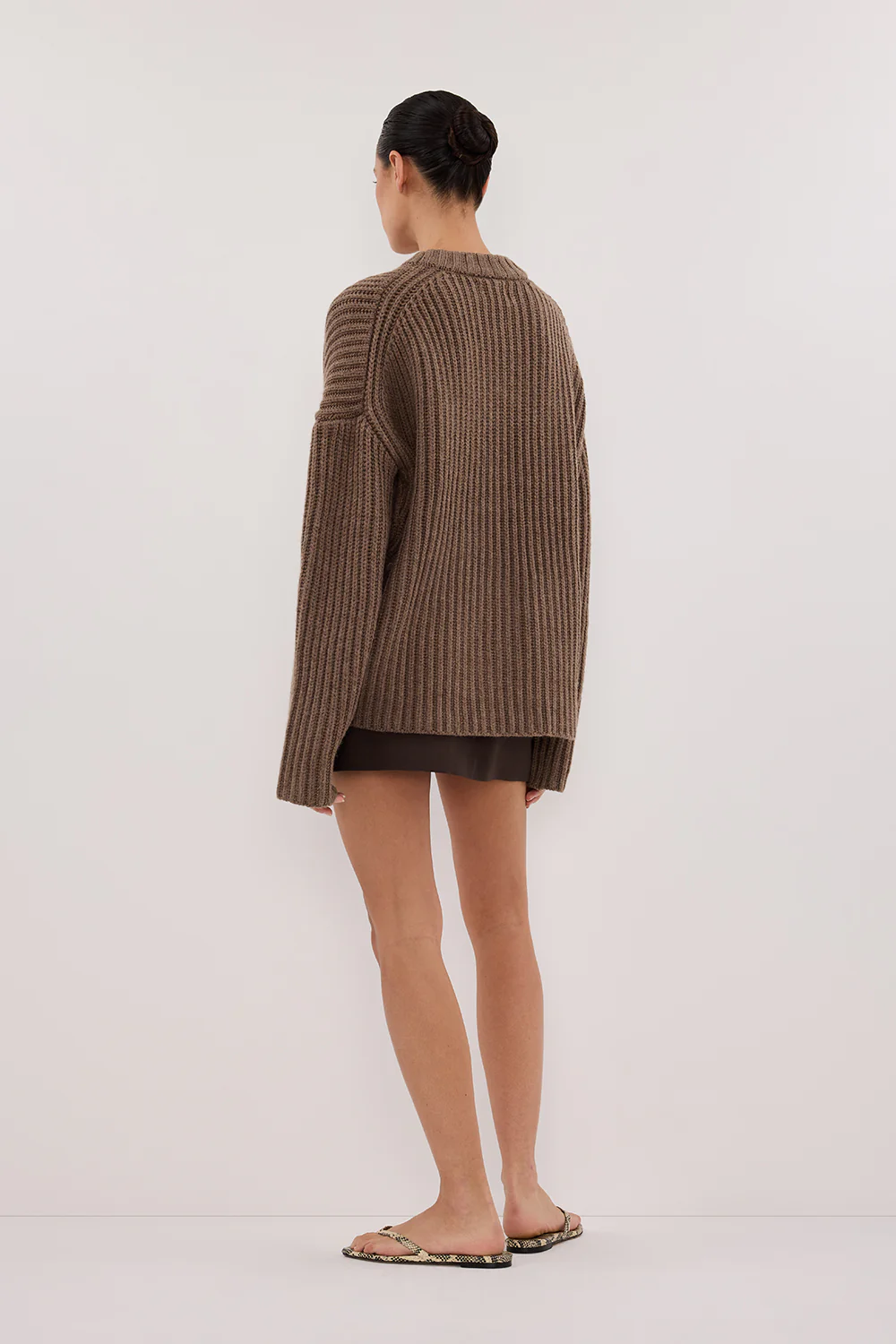 MARLEY CHOC MARLE KNIT JUMPER - Yukikoi