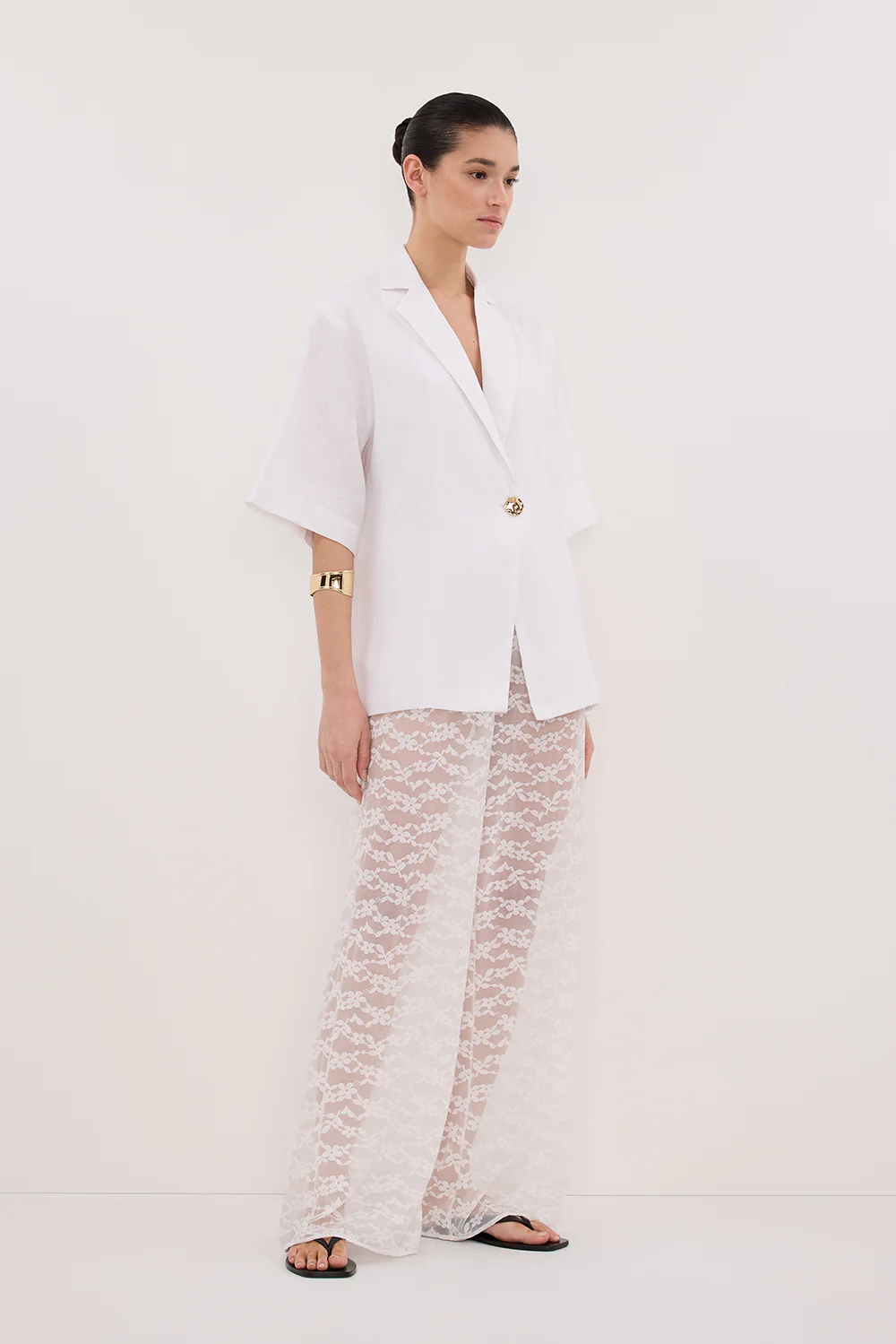 NALA WHITE LINEN RESORT SHIRT - Yukikoi
