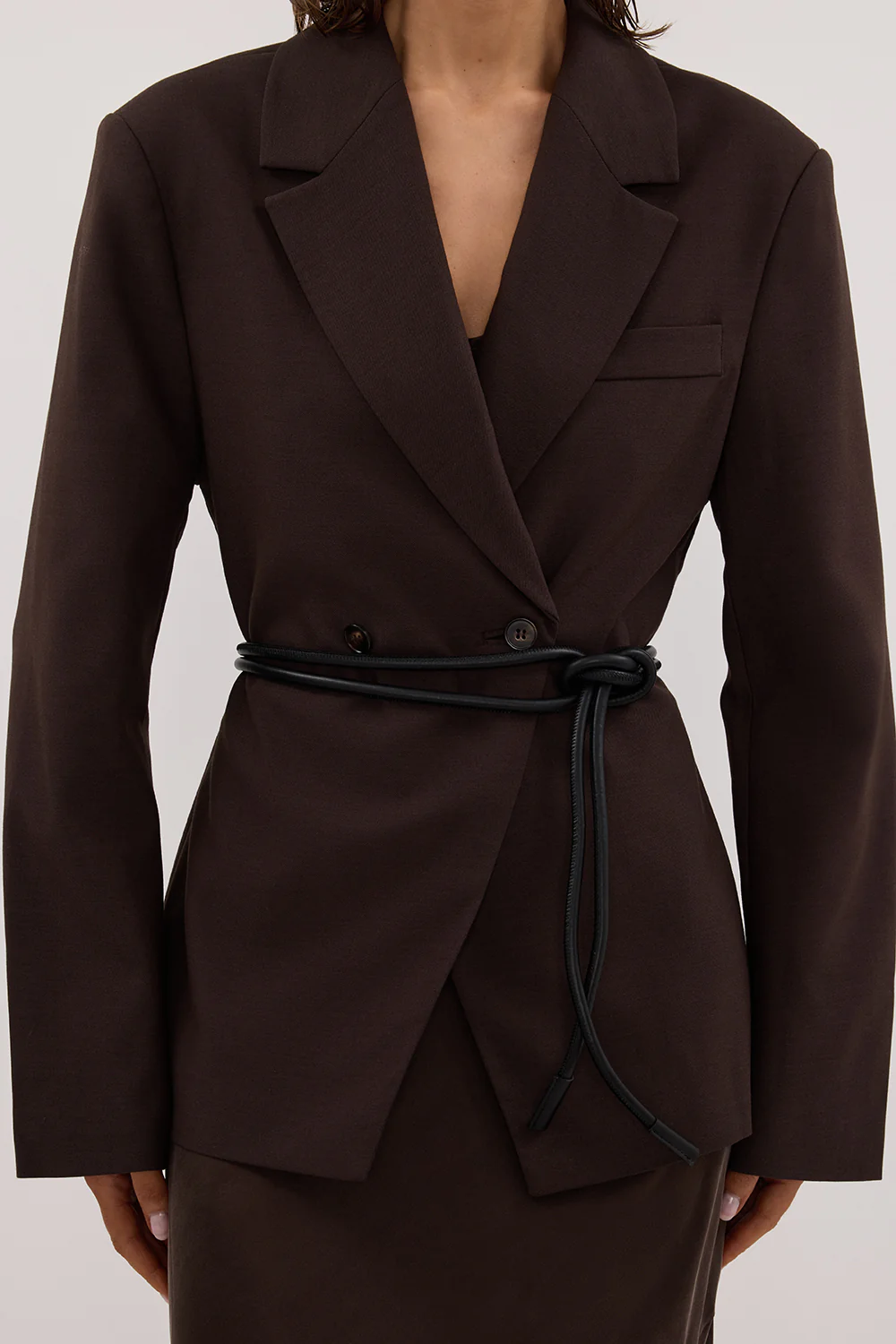 SANCIA THE MATTEO BLACK WRAP BELT - Yukikoi