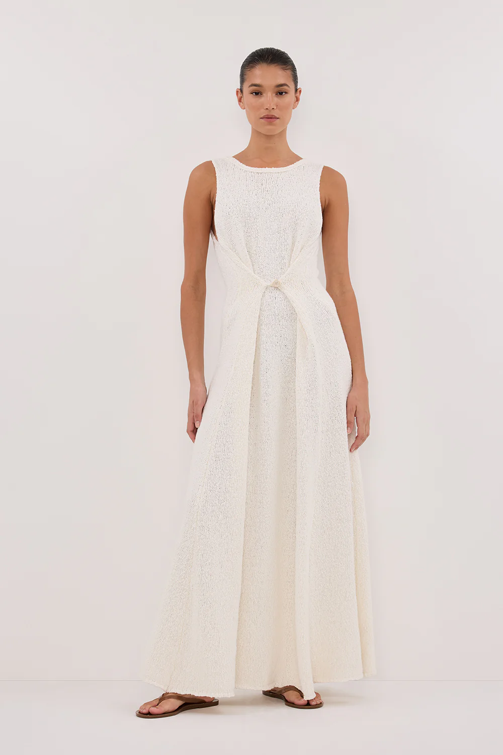 SUE OFF WHITE KNIT MAXI DRESS - Yukikoi