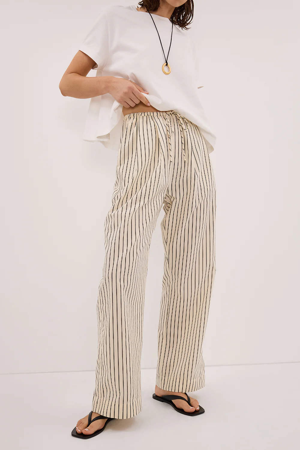 SABLE CREAM SILK BLEND PANT - Yukikoi