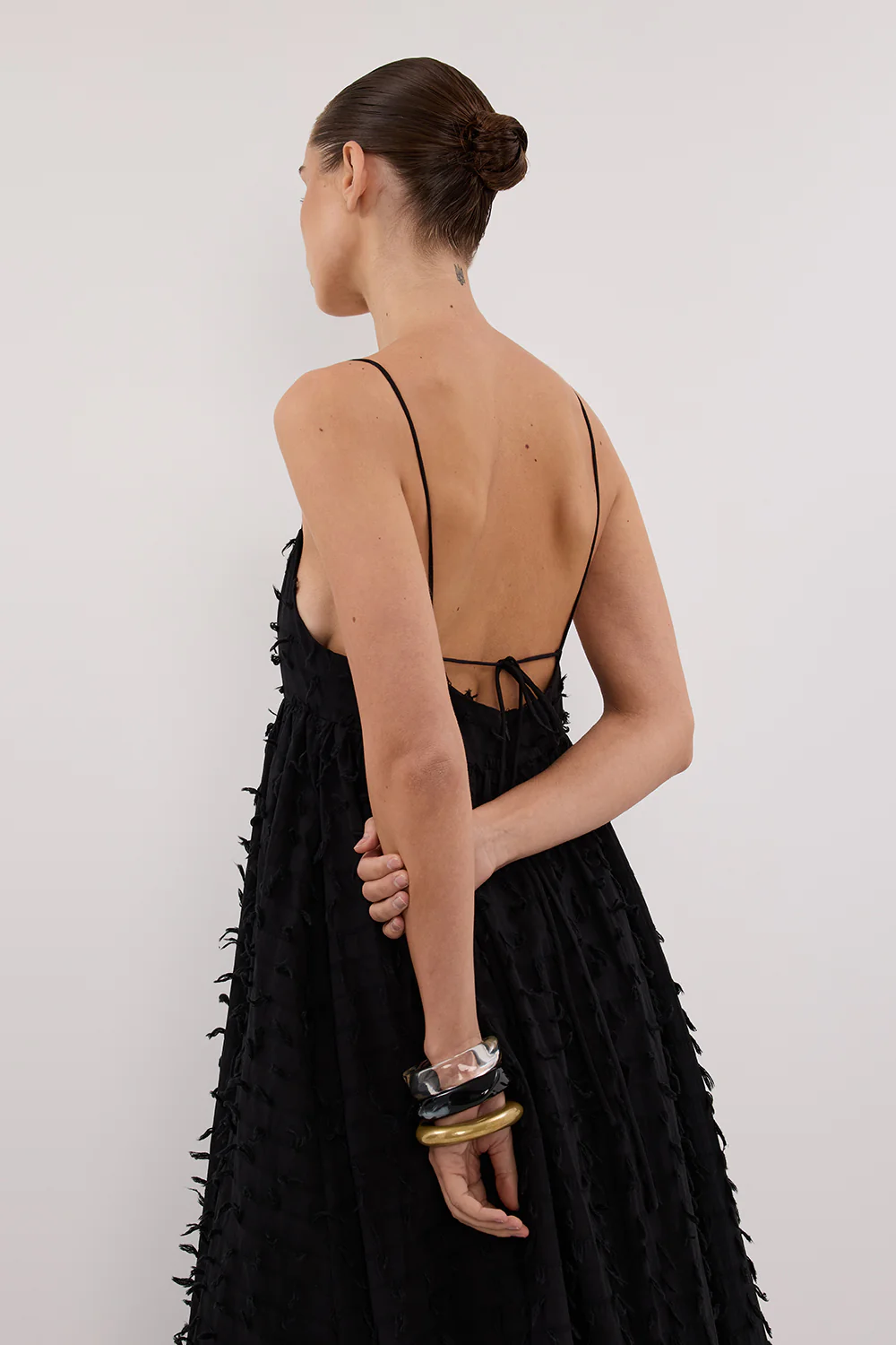 PALOMA BLACK BABYDOLL MIDI DRESS - Yukikoi