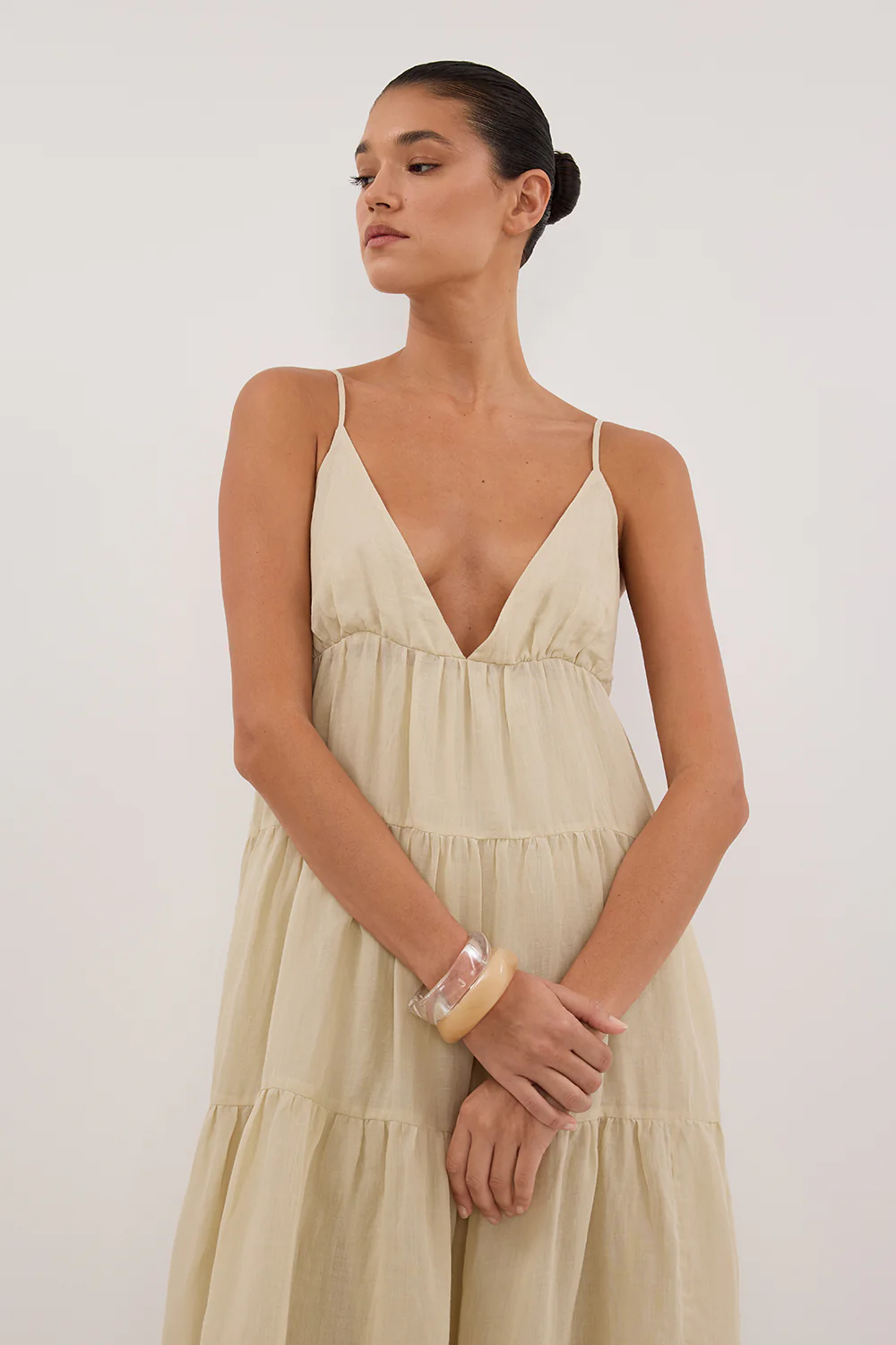 LIZA PLASTER RAMIE MIDI DRESS - Yukikoi