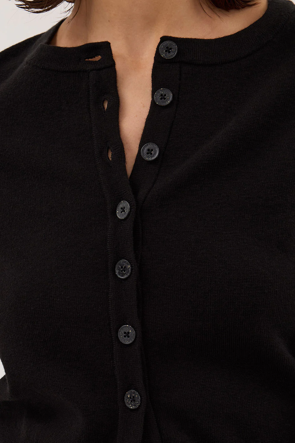 MONACO BLACK LONG SLEEVE CARDIGAN - Yukikoi