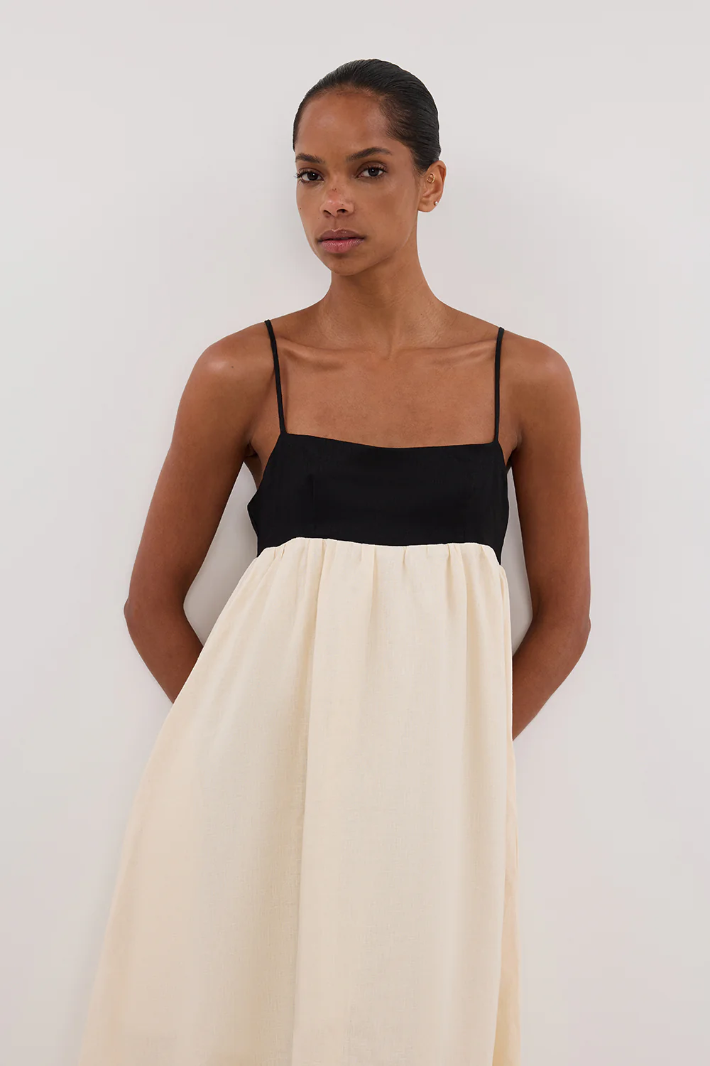 ELENA BUTTERMILK LINEN MAXI DRESS - Yukikoi