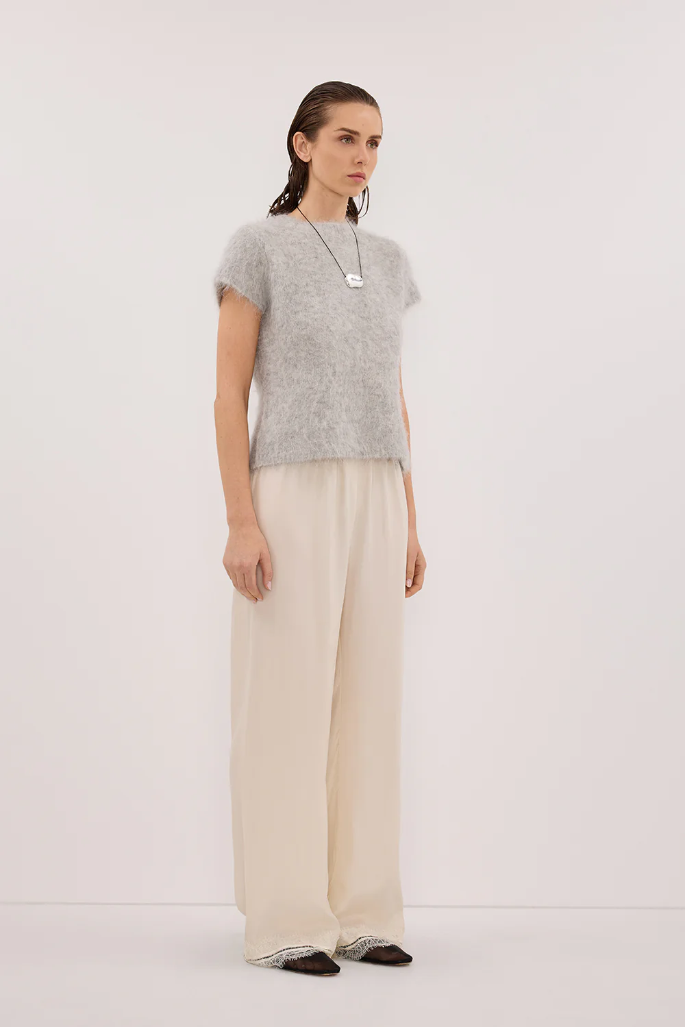 SALMA SILVER CAP SLEEVE KNIT TOP - Yukikoi