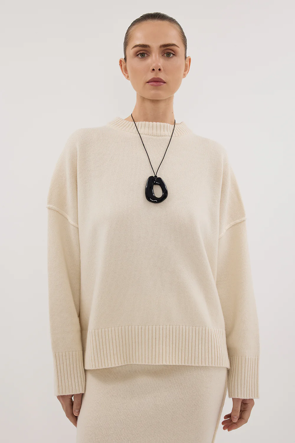 PAIGE CREAM WOOL KNIT JUMPER - Yukikoi