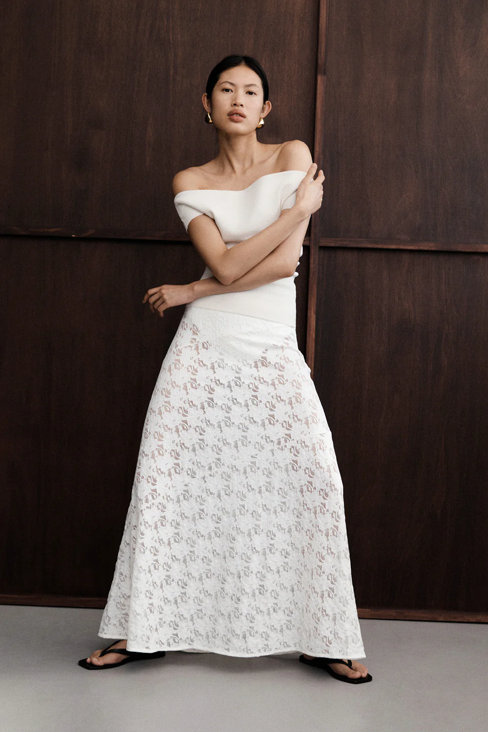 LOULA WHITE LACE SKIRT - Yukikoi