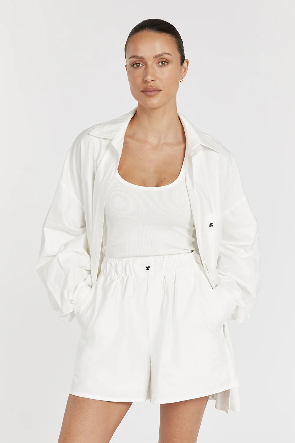 RHEA WHITE COTTON SHORT - Yukikoi