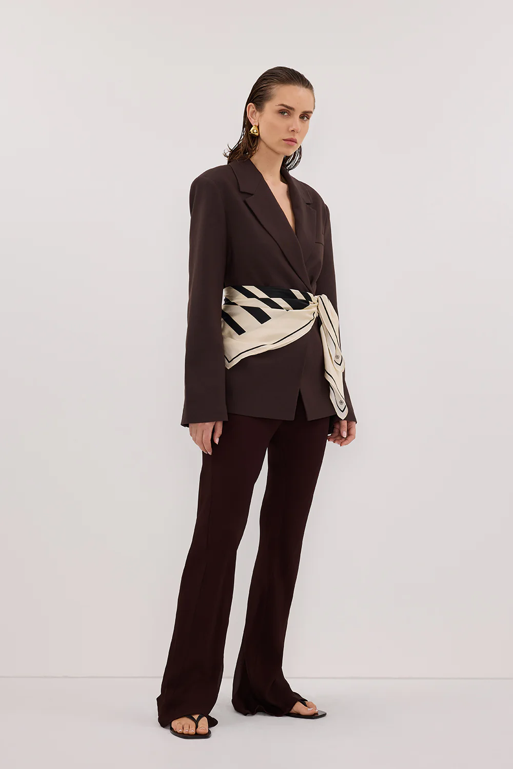 SUNTIA DARK CHOC BIAS PANTS - Yukikoi