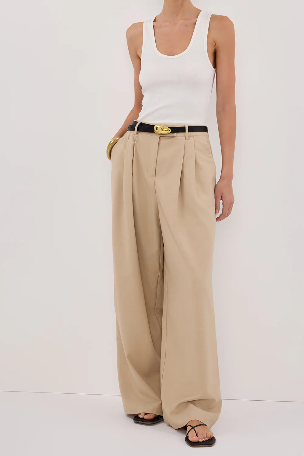 LOUIE NATURAL WIDE LEG PANT - Yukikoi