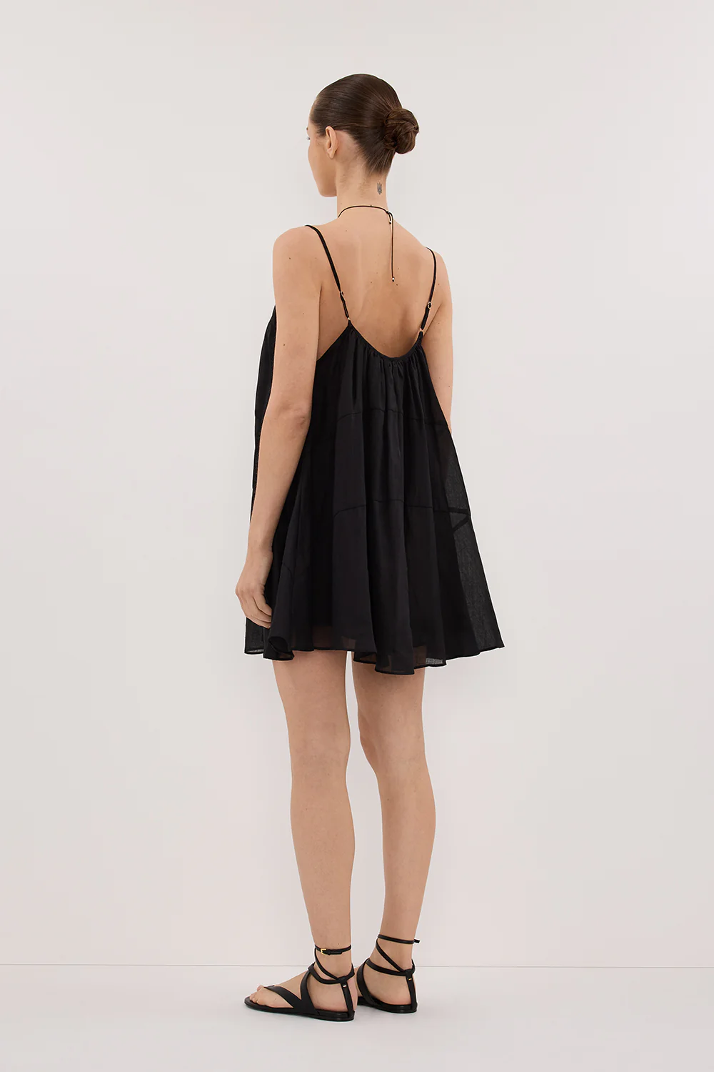KAHN BLACK RAMIE MINI DRESS - Yukikoi
