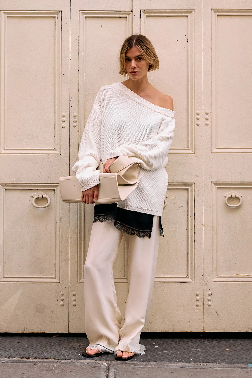 ANDREA SANDSTONE CUPRO LACE PANT - Yukikoi