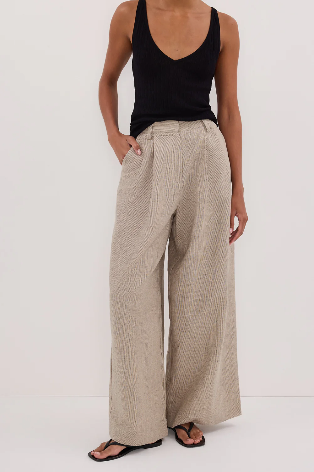 ELIAS OAT LINEN BLEND PANT - Yukikoi