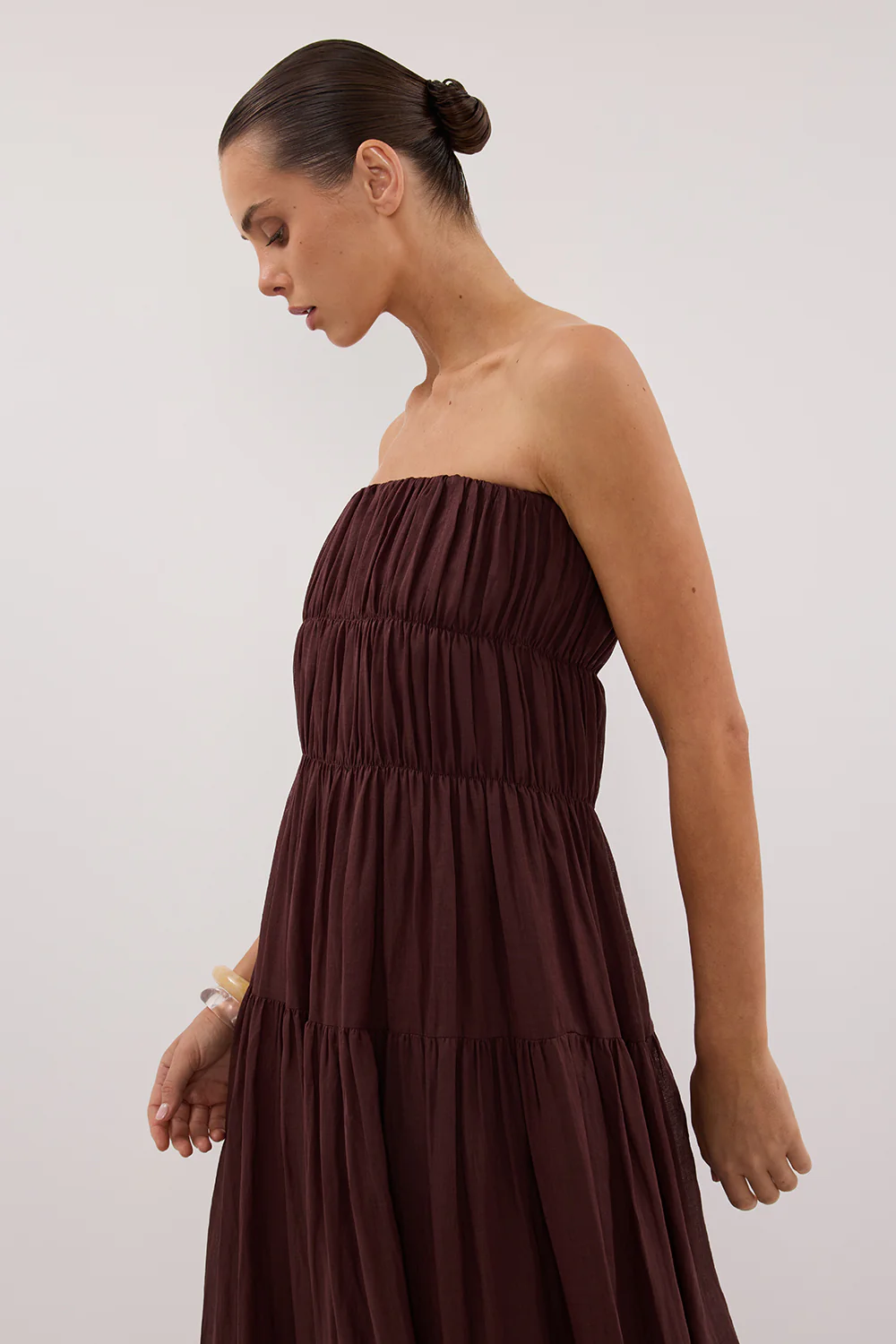 ARTIE WALNUT RAMIE MIDI DRESS - Yukikoi