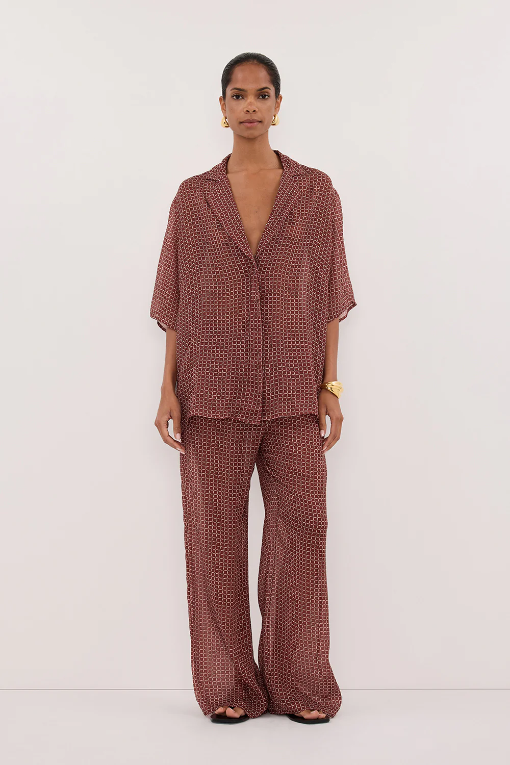 TIA SAHARA MICRO CHECK PANT - Yukikoi