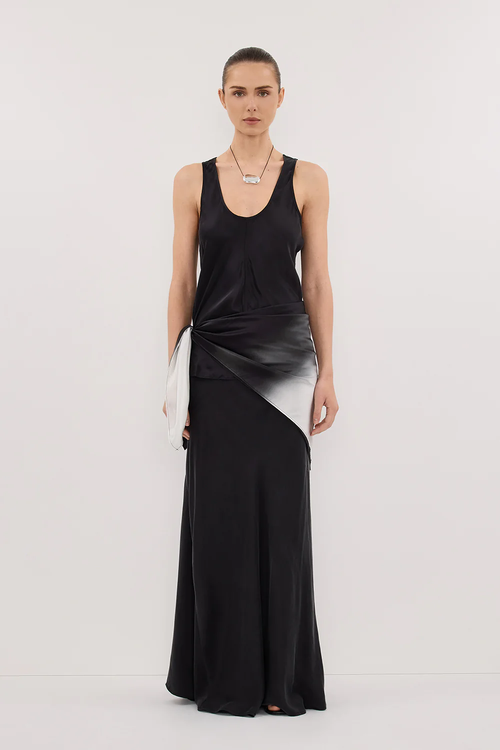 HUXLEY OMBRE SILK SCARF TOP - Yukikoi