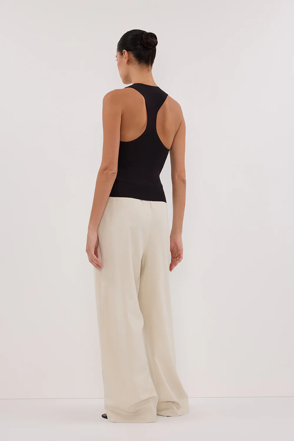 DEVIN WASHED BLACK RACER KNIT TANK - Yukikoi