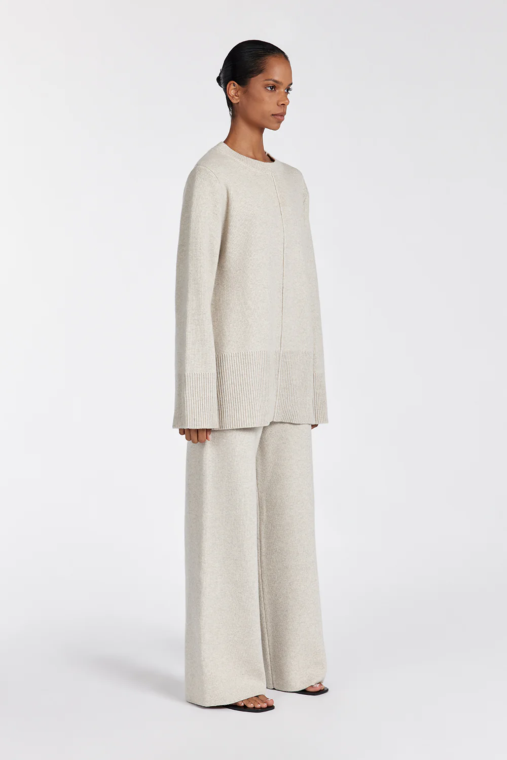 CLEMENCE OAT MARLE KNIT PANT - Yukikoi