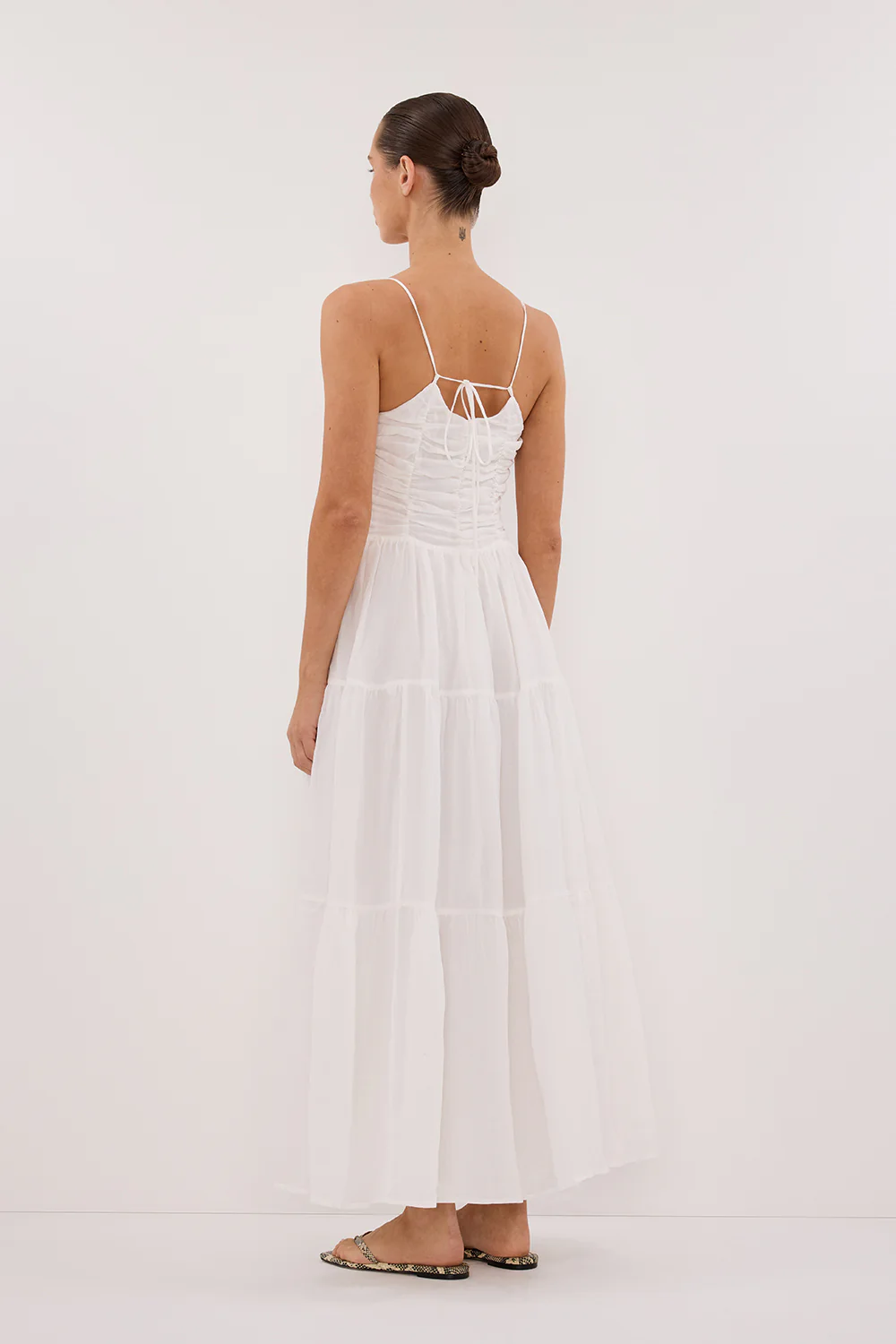 MARNIE WHITE RAMIE MIDI DRESS - Yukikoi