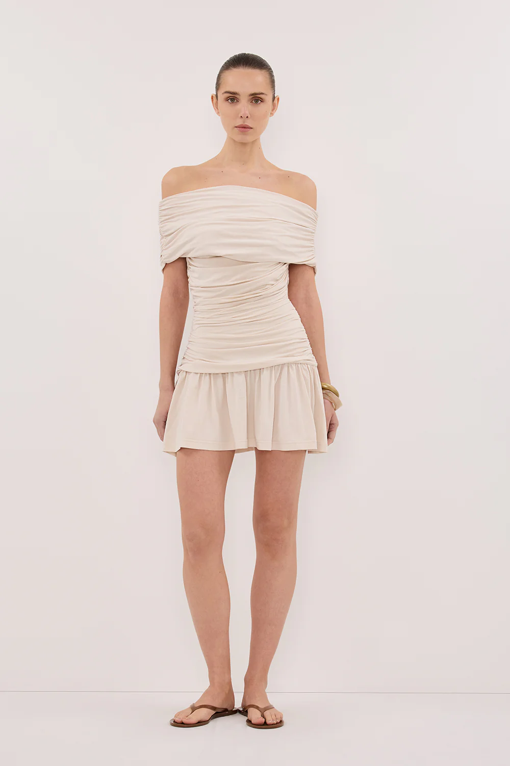 FEZ BONE OFF SHOULDER MINI DRESS - Yukikoi