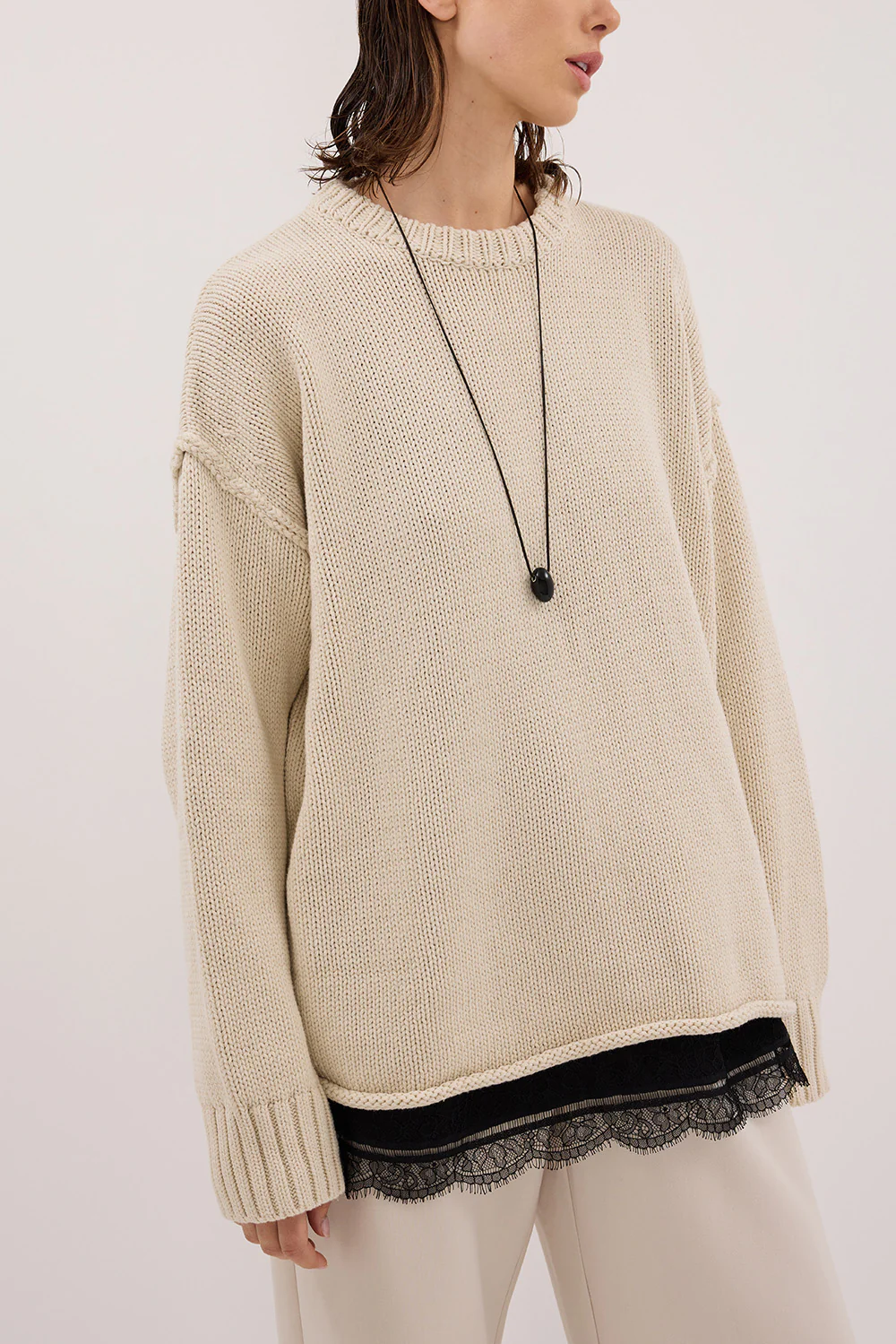 ROY PLASTER OVERSIZED LONGLINE KNIT JUMPER - Yukikoi