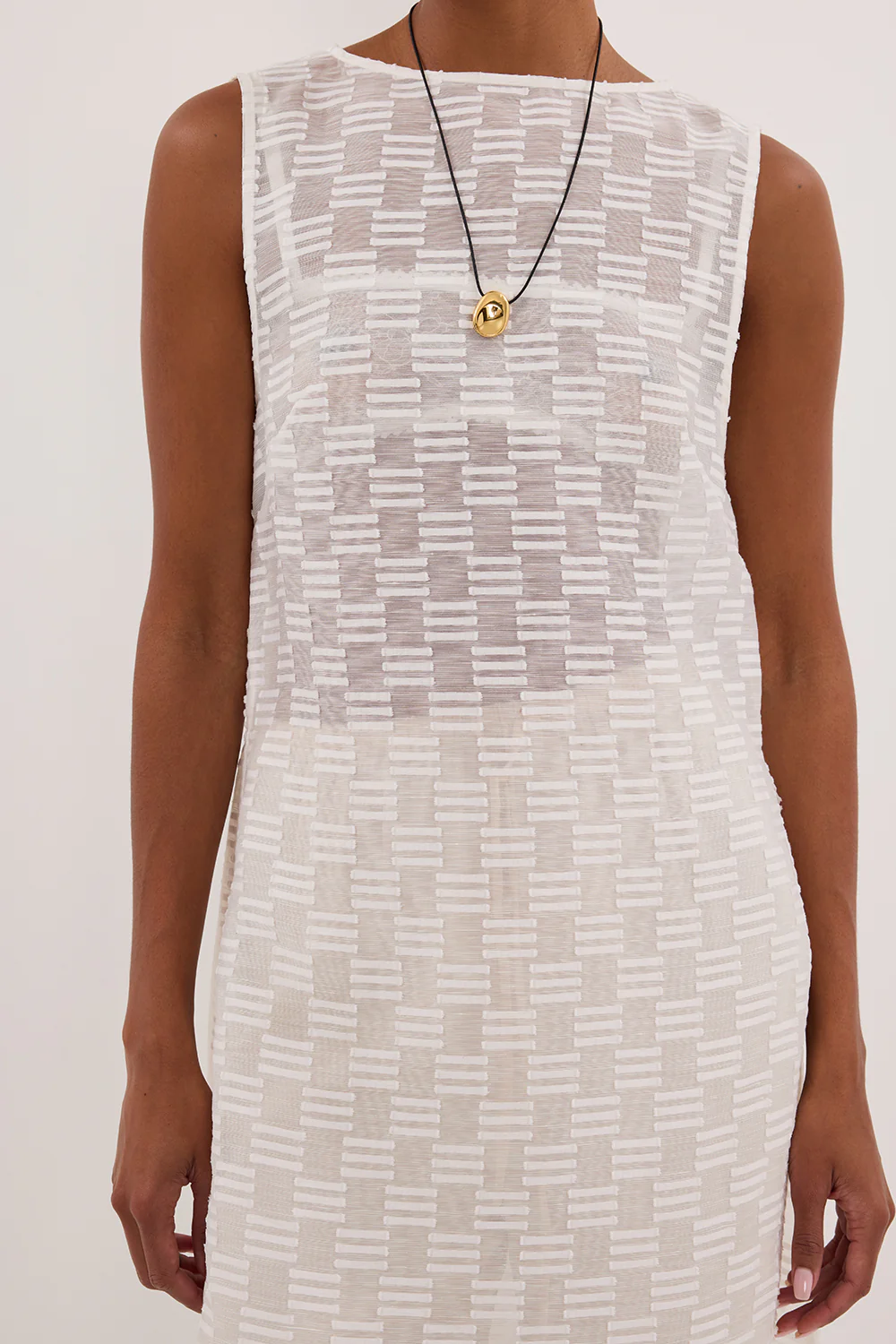 ELBA WHITE SHEER TUNIC TOP - Yukikoi