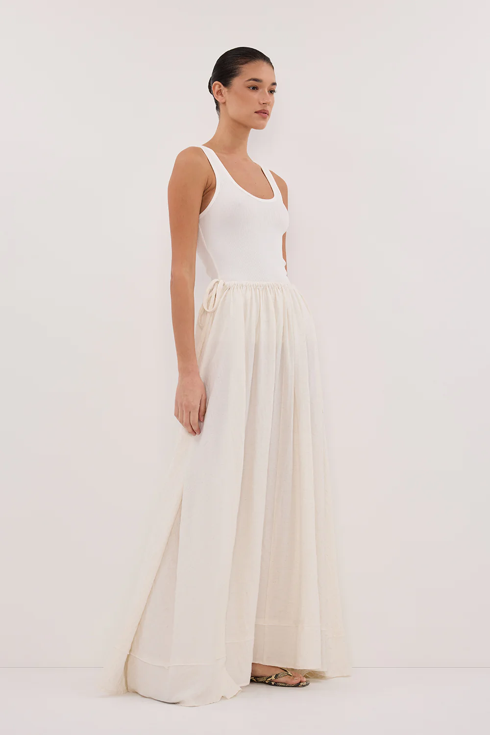 SHANIYA CREAM MARLE BOHO SKIRT - Yukikoi