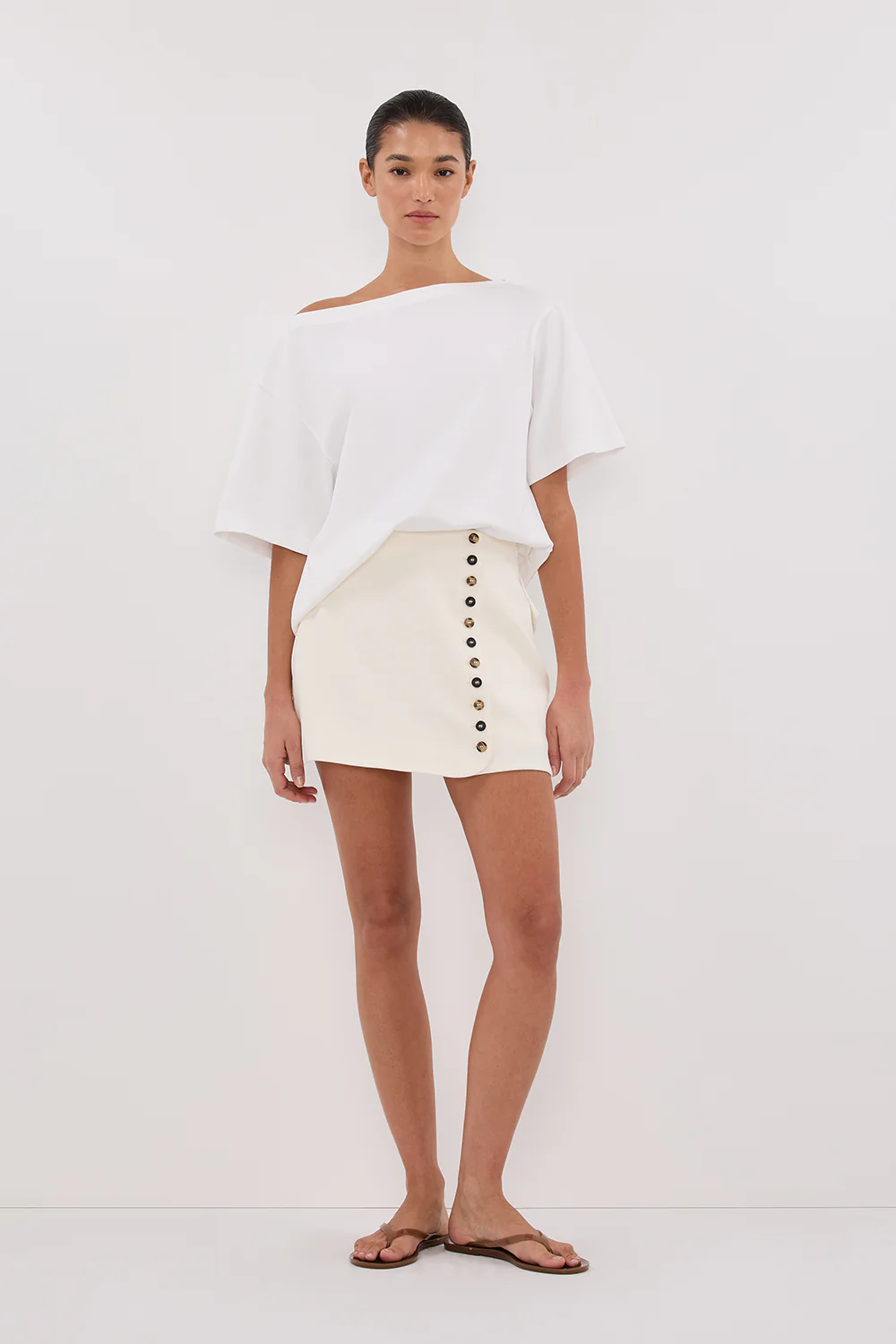 DEMI CREAM TAILORED SKORT - Yukikoi