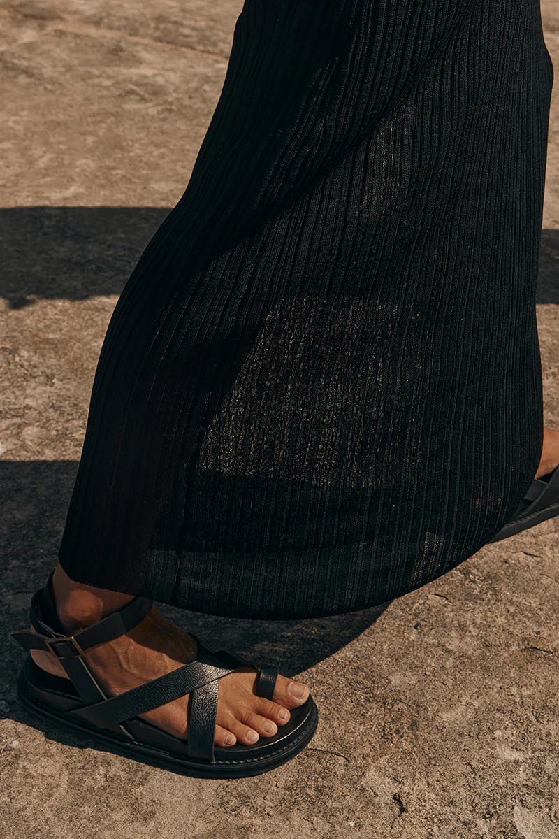 THE BALI TAILOR LENI BLACK SANDAL - Yukikoi