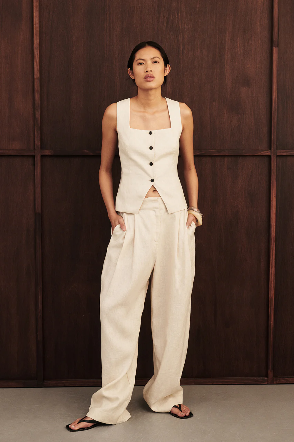 FRAN SANDSTONE LINEN PANT - Yukikoi