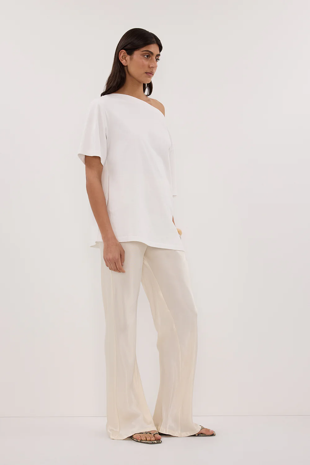 NIKKI CREAM SATIN BIAS PANT - Yukikoi