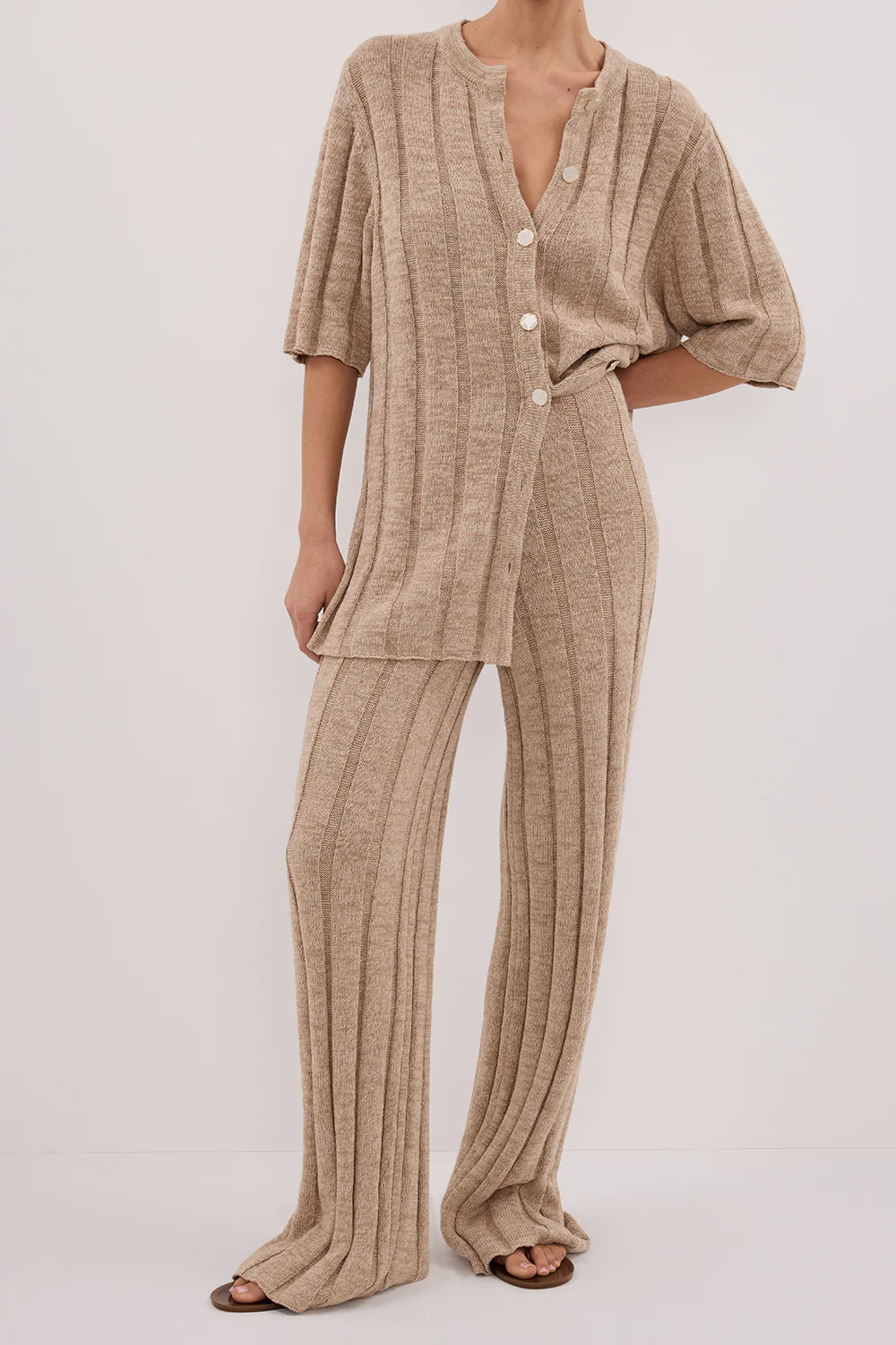 JAZZ NATURAL WIDE LEG KNIT PANT - Yukikoi