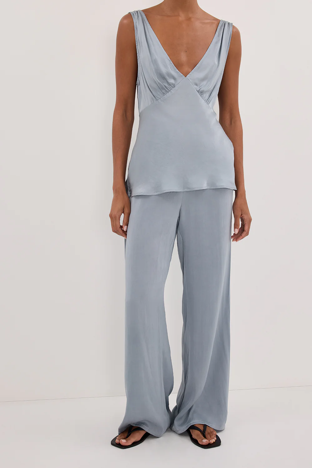 PERCY DUSTY BLUE SILK PANT - PRE ORDER - Yukikoi