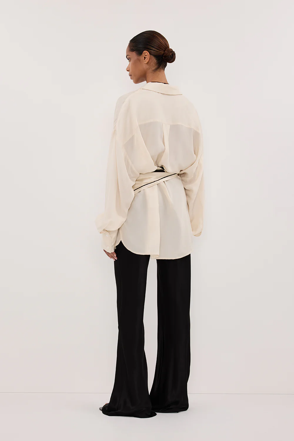 LUCILLE STRAW LONG SLEEVE CUPRO SHIRT - PRE ORDER - Yukikoi