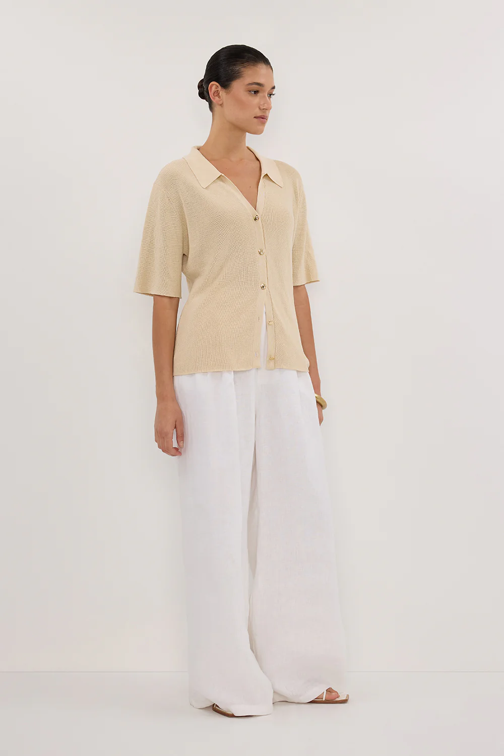 LIAM NATURAL KNIT POLO SHIRT - Yukikoi