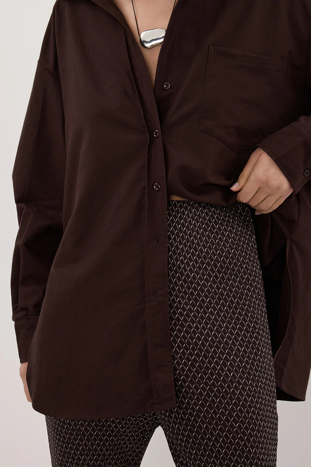 TIA CHOC MICRO CHECK BIAS PANT - Yukikoi