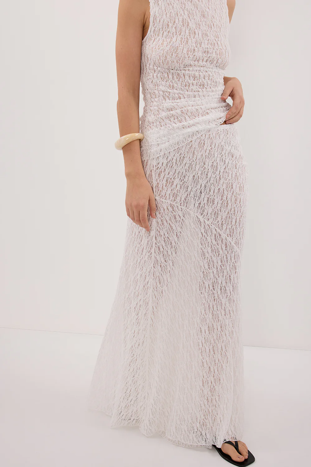 LIZZIE WHITE LAYERED LACE SKIRT - Yukikoi