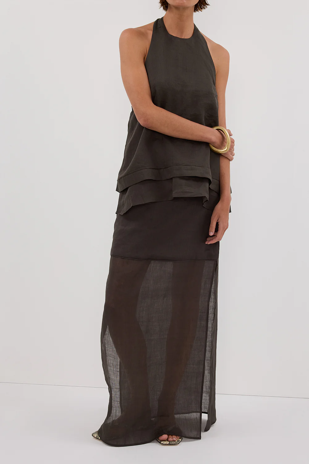 KAI PETROL RAMIE MIDI SKIRT - Yukikoi