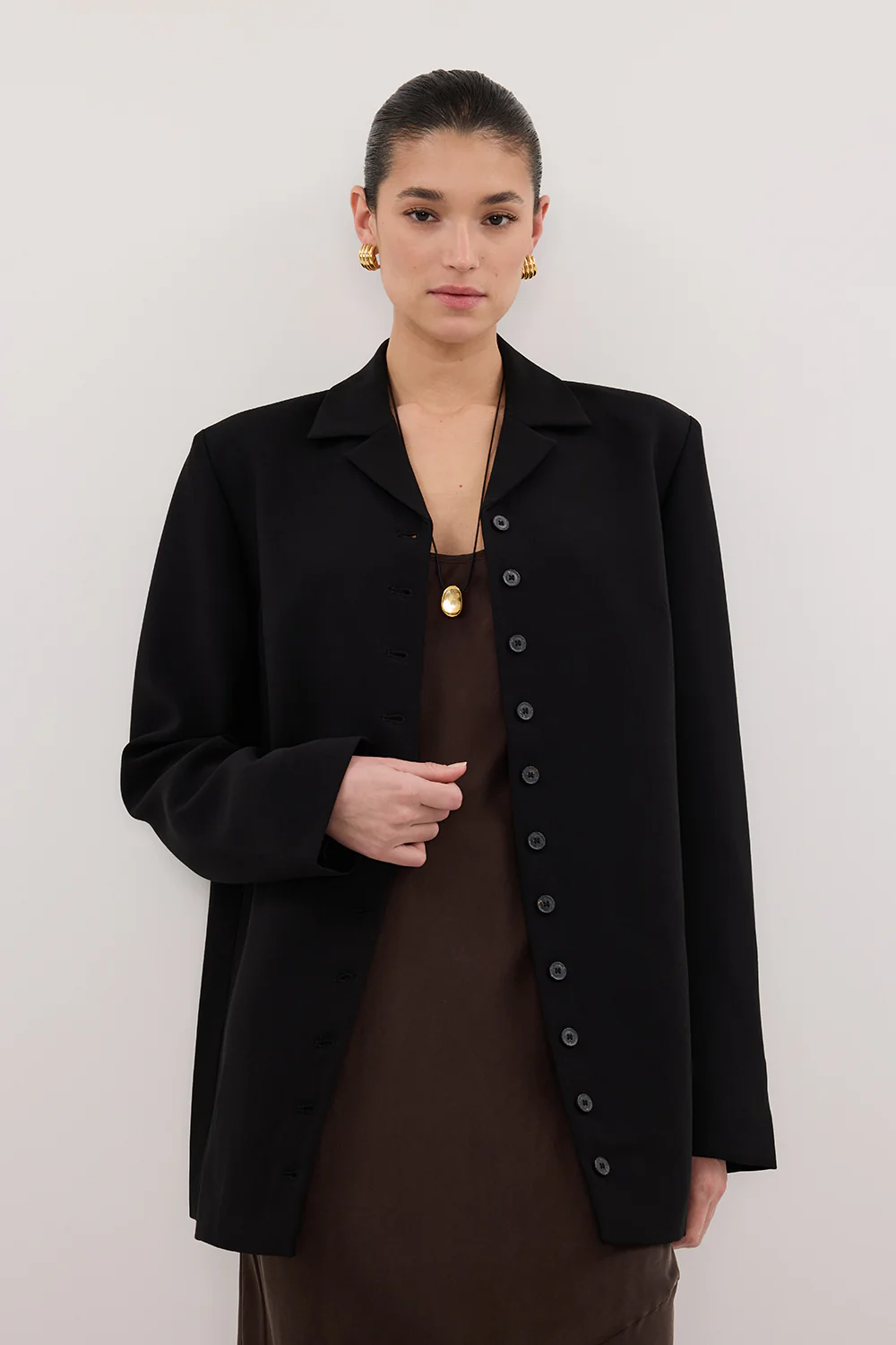 RYKER BLACK OVERSIZED BLAZER - Yukikoi
