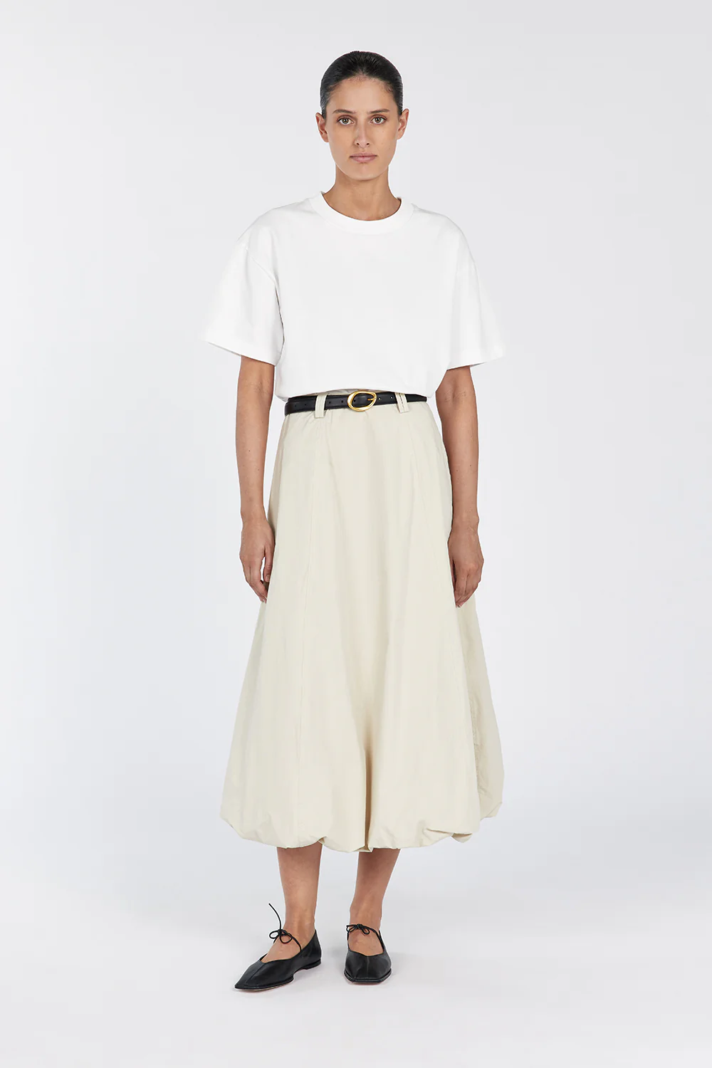 RICKIE STONE COTTON MIDI SKIRT - Yukikoi
