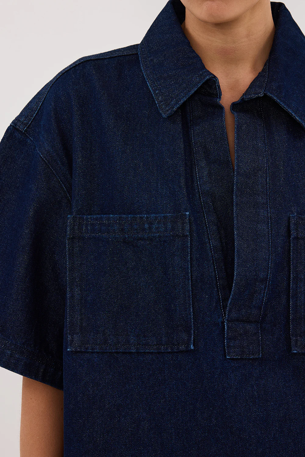 MASON INDIGO BOXY DENIM SHIRT - Yukikoi