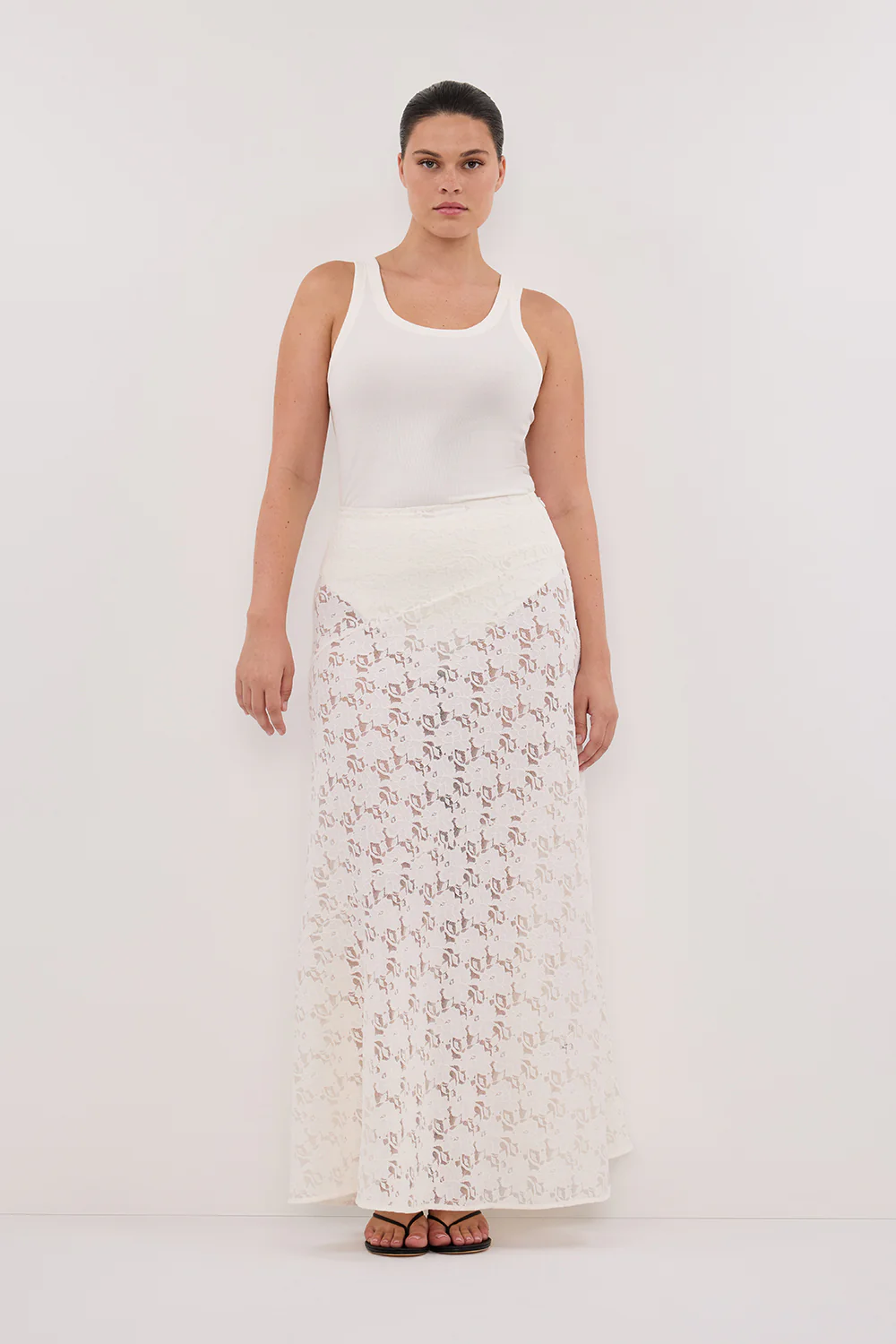 LOULA WHITE LACE SKIRT - Yukikoi